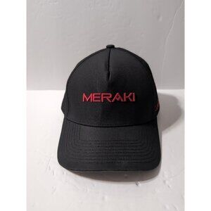 Meraki Games 2021 Snapback Adjustable Baseball Hat Cap Black Red 100% Polyester